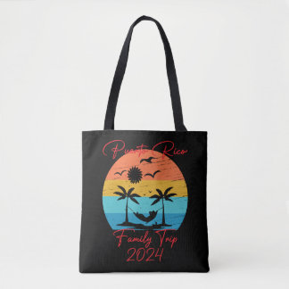 Puerto Rico Familie Vakantie 2024 Puerto Rico Stra Tote Bag