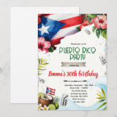 Puerto Rico feestthema uitnodiging (Voorkant / Achterkant)