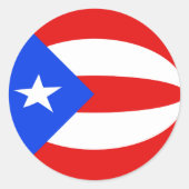 Puerto Rico Fisheye Flag Sticker (Voorkant)