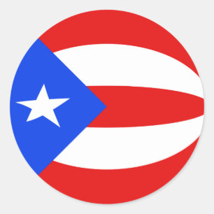 Puerto Rico Fisheye Flag Sticker