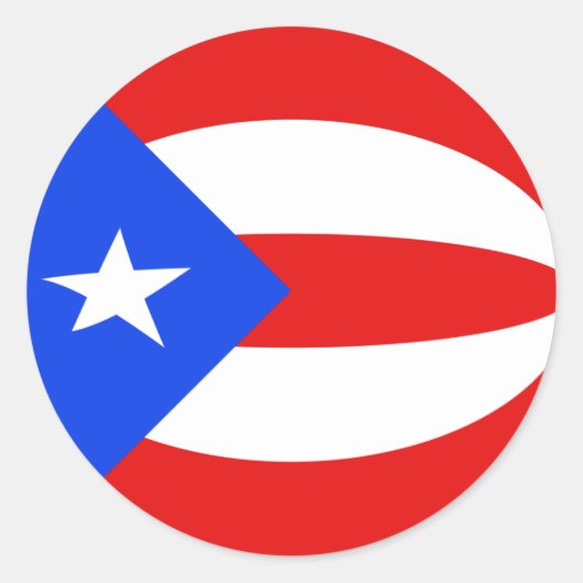 Puerto Rico Fisheye Flag Sticker (Voorkant)