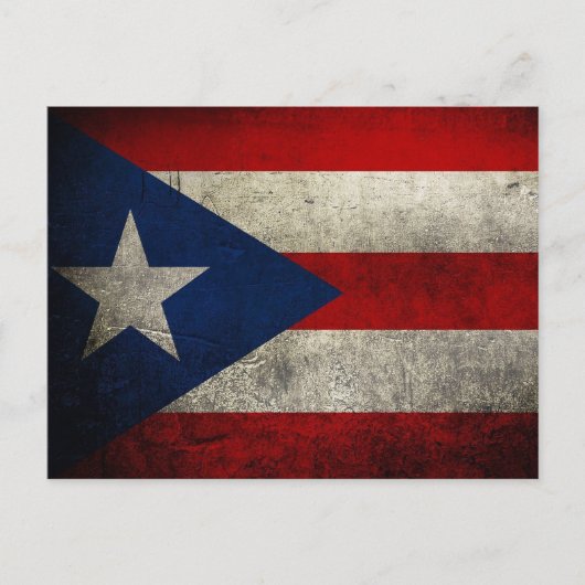 Puerto Rico Flag  Aangepast Briefkaart (Voorkant)