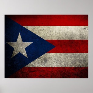 Puerto Rico Flag Aangepast Poster