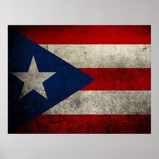 Puerto Rico Flag Aangepast Poster (Voorkant)