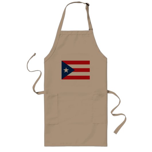 Puerto Rico Flag Apron Lang Schort (Voorkant)