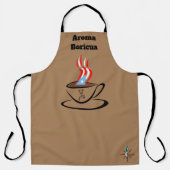 Puerto Rico Flag Aroma Over Print Large Apron Schort (Voorkant)