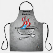 Puerto Rico Flag Aroma Over Print Large Apron Schort (Voorkant)