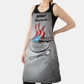 Puerto Rico Flag Aroma Over Print Large Apron Schort (Insitu)