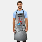 Puerto Rico Flag Aroma Over Print Large Apron Schort (Gedragen)