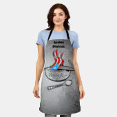 Puerto Rico Flag Aroma Over Print Medium Apron Schort (Gedragen)