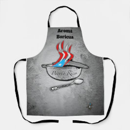 Puerto Rico Flag Aroma Over Print Medium Apron Schort