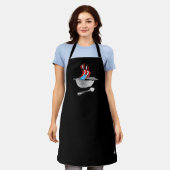 Puerto Rico Flag Aroma Over Print Medium Apron Schort (Gedragen)