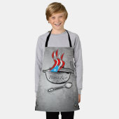 Puerto Rico Flag Aroma Over Print Small Apron Schort (Gedragen)