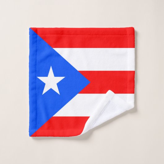Puerto Rico Flag Bad Handdoek (Wasdoekje)