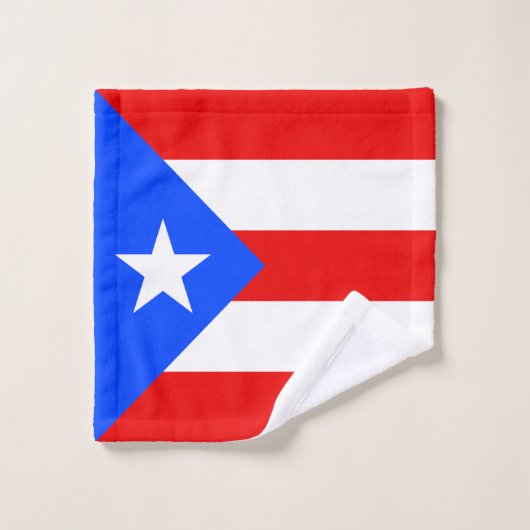 Puerto Rico Flag Bad Handdoek (Wasdoekje)