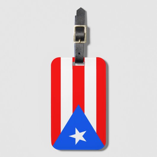 Puerto Rico Flag Bagagelabel (Voorkant (verticaal))