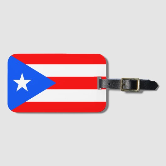 Puerto Rico Flag Bagagelabel (Voorkant (horizontaal))