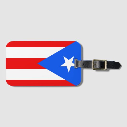 Puerto Rico Flag Bagagelabel (Voorkant (horizontaal))