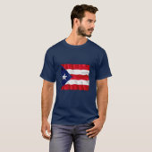 Puerto Rico Flag - Basic Dark T-Shirt (Voorkant volledig)