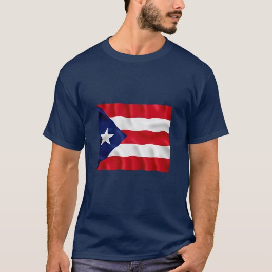 Puerto Rico Flag - Basic Dark T-Shirt (Voorkant)