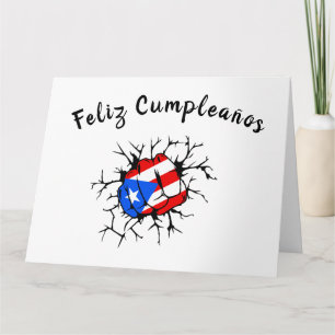 Puerto Rico Flag Birthday Kaart