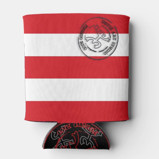 Puerto Rico Flag Blikjeskoeler (Achterkant)