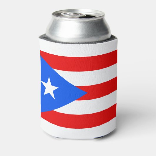 Puerto Rico Flag Blikjeskoeler (Blikje Achterkant)