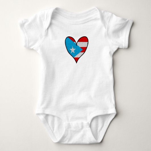 Puerto Rico Flag | Boricua Heart, Puerto Ricaan Romper (Voorkant)