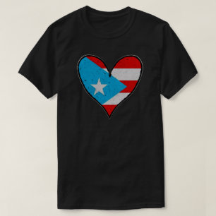 Puerto Rico Flag   Boricua Heart, Puerto Ricaan T-shirt