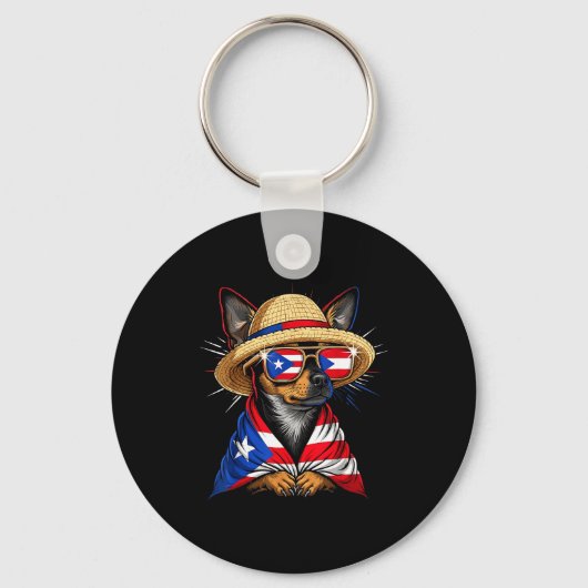 Puerto Rico Flag Boricua Puerto Rican Flag  Sleutelhanger (Voorkant)