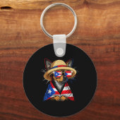 Puerto Rico Flag Boricua Puerto Rican Flag  Sleutelhanger (Voorkant)