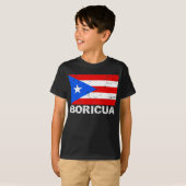 Puerto Rico  Flag Boricua T-shirt (Voorkant volledig)