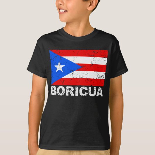 Puerto Rico  Flag Boricua T-shirt (Voorkant)