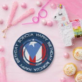 Puerto Rico Flag Boricua Theme Birthday Papieren Bordje (Feest)
