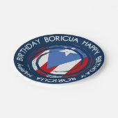 Puerto Rico Flag Boricua Theme Birthday Papieren Bordje (Gekanteld)