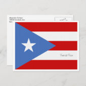 Puerto Rico Flag Briefkaart (Voorkant / Achterkant)