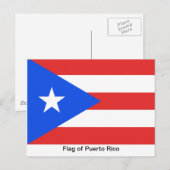 Puerto Rico Flag Briefkaart (Voorkant / Achterkant)