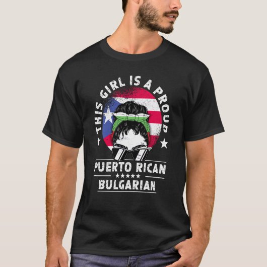 Puerto Rico Flag Bulgaria Groot Women Girl Pride T-shirt (Voorkant)