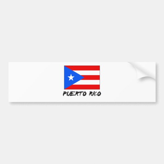 Puerto Rico Flag Bumpersticker (Voorkant)
