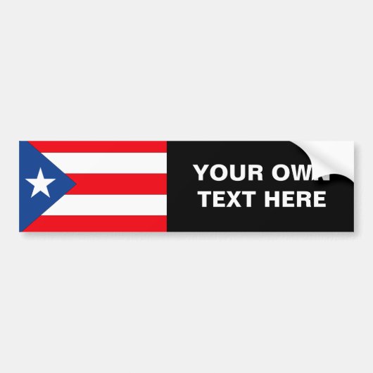 Puerto Rico Flag Bumpersticker (Voorkant)