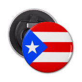 Puerto Rico Flag Button Flesopener (Voorkant)