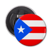 Puerto Rico Flag Button Flesopener (Voorkant)