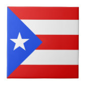 Puerto Rico Flag Ceramic Tile Tegeltje (Voorkant)
