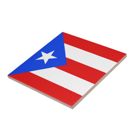 Puerto Rico Flag Ceramic Tile Tegeltje (Zijkant)