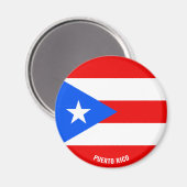 Puerto Rico Flag Charming Patriotic Magnet (Voorkant / Achterkant)