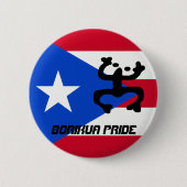 Puerto Rico Flag & Coqui Button (Voorkant)