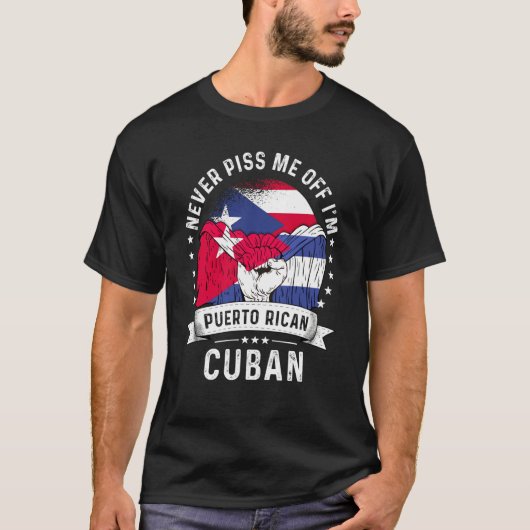 Puerto Rico Flag Cuba Grown Humor Pride T-shirt (Voorkant)