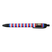 Puerto Rico Flag Cute Patriotic Zwarte Inkt Pen (Bodem)