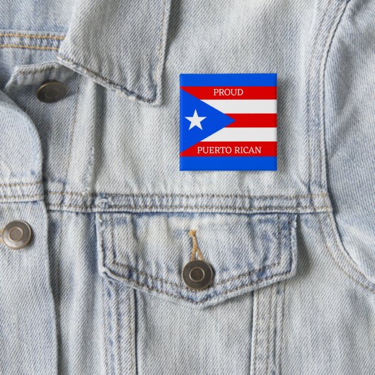 Puerto Rico Flag Design Button (In situ)