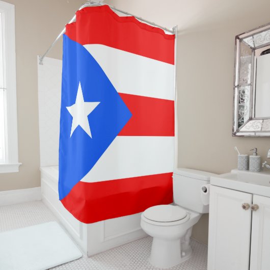 Puerto Rico Flag Douchegordijn (In situ)